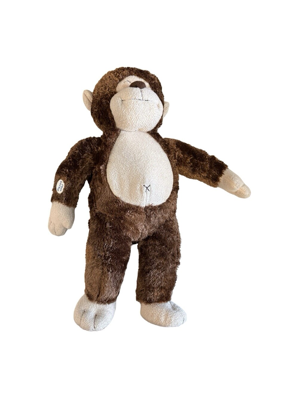 BAB Build a Bear Brown Monkey Plush Retired 18” Tall Cute Stuffed Animal